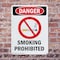 Signmission Smoking Prohibited Danger Sign, Plastic, 7in W x 10in L, 2PK OS-2PACK-DS-P-710-V-1575 - alternate 3